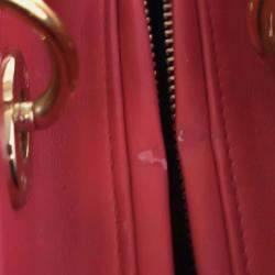 Dior Pink Large Lambskin Cannage Lady Dior