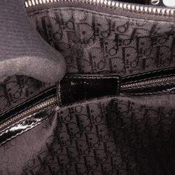 Dior Black Large Patent Cannage Lady Dior