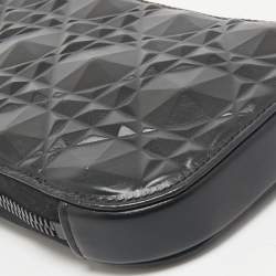 Pre Owned Dior Black Diamond Cannage Leather Lady Dior Call'in Dior Phone Holder Crossbody Bag