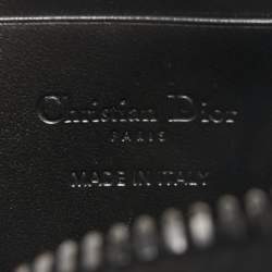 Pre Owned Dior Black Diamond Cannage Leather Lady Dior Call'in Dior Phone Holder Crossbody Bag