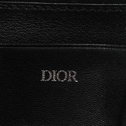 Pre Owned Dior Black Oblique Nylon Double Zip Crossbody Bag
