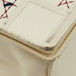 Dior Off White Cannage Stitched Leather Large Diorama Flap Shoulder Bag