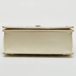 Dior Off White Cannage Stitched Leather Large Diorama Flap Shoulder Bag