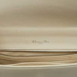 Dior Off White Cannage Stitched Leather Large Diorama Flap Shoulder Bag