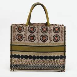Dior Multicolor Forte Dei Marmi Embroidered Canvas Large Book Tote
