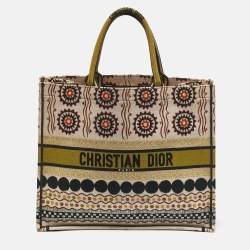 Dior Multicolor Forte Dei Marmi Embroidered Canvas Large Book Tote