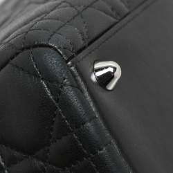 Pre Owned Dior Black Cannage Leather Large Lady Dior Tote