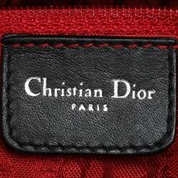 Pre Owned Dior Black Cannage Leather Large Lady Dior Tote