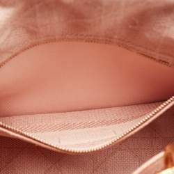 Dior Pink Embroidered Canvas Medium Lady D-Lite Tote