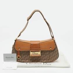Pre Owned Dior Tan/Beige Diorissiomo Canvas Street Chic Columbus Avenue Shoulder Bag