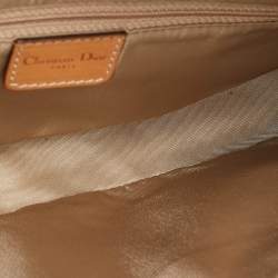 Pre Owned Dior Tan/Beige Diorissiomo Canvas Street Chic Columbus Avenue Shoulder Bag
