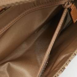 Pre Owned Dior Tan/Beige Diorissiomo Canvas Street Chic Columbus Avenue Shoulder Bag