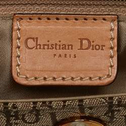 Pre Owned Dior Tan/Beige Diorissiomo Canvas Street Chic Columbus Avenue Shoulder Bag