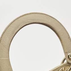 Dior Light Beige Ostrich Large Lady Dior Tote
