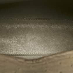 Dior Light Beige Ostrich Large Lady Dior Tote