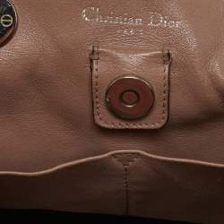 Pre Owned Dior Navy Blue Leather Large Diorissimo Shopper Tote