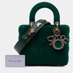 Dior Green Small Velvet Cannage My ABCDior Lady Dior