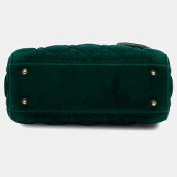 Dior Green Small Velvet Cannage My ABCDior Lady Dior