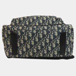 Dior Blue Canvas Trotter Pattern Backpack