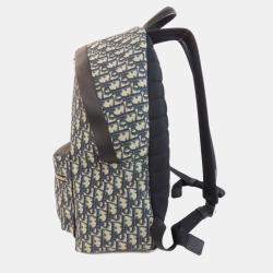 Dior Blue Canvas Trotter Pattern Backpack