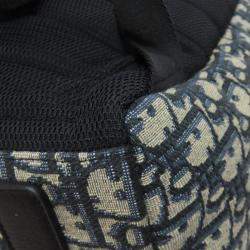 Dior Blue Canvas Trotter Pattern Backpack