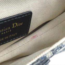 Dior Navy Canvas Saddle Bag