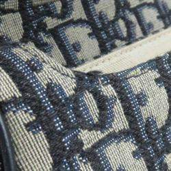 Dior Navy Canvas Saddle Bag