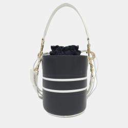 Dior Black Leather Vibe Micro Bucket Shoulder Bag