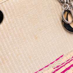 Dior Beige Pink Medium Raffia Lady Dior