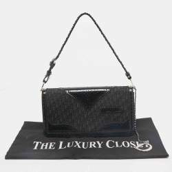 Dior Black Diorissimo Canvas D'Trick Shoulder Bag