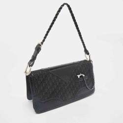Dior Black Diorissimo Canvas D'Trick Shoulder Bag