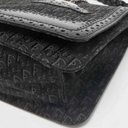 Dior Black Diorissimo Canvas D'Trick Shoulder Bag