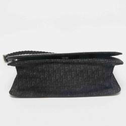 Dior Black Diorissimo Canvas D'Trick Shoulder Bag