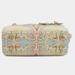 Dior Multicolor Leather Lady Dior Micro Top Handle Bag