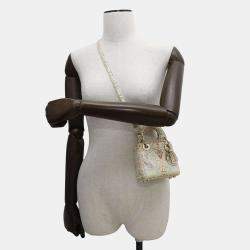 Dior Multicolor Leather Lady Dior Micro Top Handle Bag