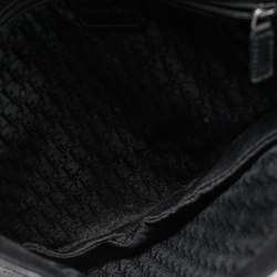 Dior Black Python and Suede Vintage Saddle Bag