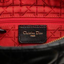 Dior Black Medium Lambskin Cannage Lady Dior