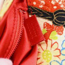 Christian Dior Multicolor Silk Embroidered Saddle Clutch