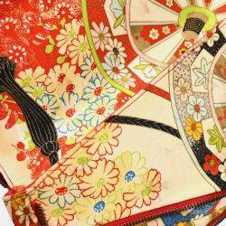 Christian Dior Multicolor Silk Embroidered Saddle Clutch