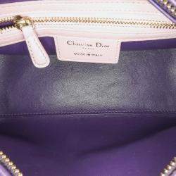 Dior Purple Medium Lambskin Cannage Lady Dior