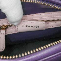 Dior Purple Medium Lambskin Cannage Lady Dior