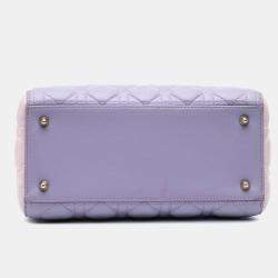 Dior Purple Medium Lambskin Cannage Lady Dior