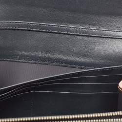 Dior Rose Gold Microcannage Patent Leather Lady Dior Croisiere Wallet On Chain