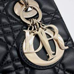 Dior Black Leather Cannage Lady Bag Small