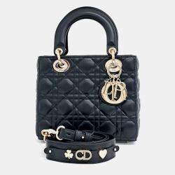 Dior Black Leather Cannage Lady Bag Small