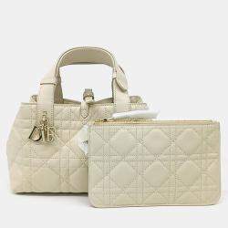 Dior Beige Leather Toujours Small