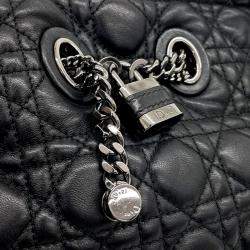 Dior Black Leather Cannage Shopper Bag