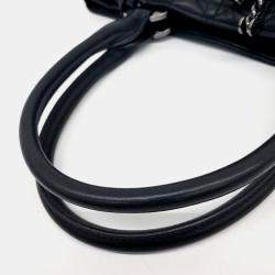 Dior Black Leather Cannage Shopper Bag