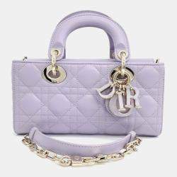 Dior Purple Leather Lady D-JOY Small