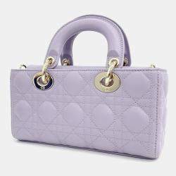 Dior Purple Leather Lady D-JOY Small